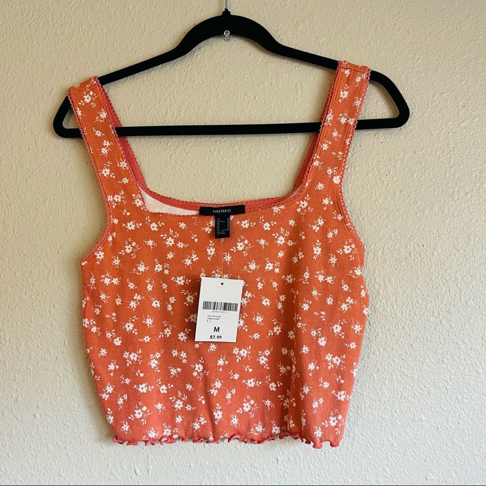 NWT Forever 21 Coral Crop Tank